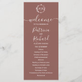 モノグラム テラコッタ ウェディング プログラム (正面)