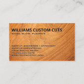 モノグラム | テーブルソー | ブループリントと木材 名刺 (裏面)