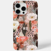 モノグラム デザート ボホ フラワー モダン シック Case-Mate iPhoneケース (裏面)