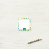 モノグラム |トロピカルパーム葉 ポストイット (デスク上)