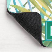 モノグラム |トロピカルパーム葉 マウスパッド (コーナー)