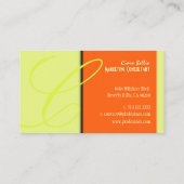 モノグラム、トーンオン{カスタマイズ可能な背景} 名刺 (裏面)