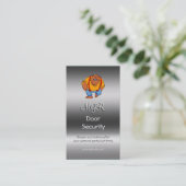 モノグラム、ナイトクラブのドアの保証、金属効果 名刺 (スタンド正面)