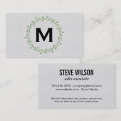 モノグラム/ナチュラル/リースII 名刺 (正面/裏面)