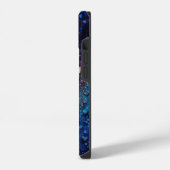 モノグラム ネイビーブルー ギャザー iPhoneケース (左側面)