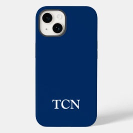 モノグラム ネイビーブルー ホワイト シンプル モダン Case-Mate iPhone 14ケース