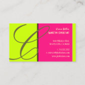 モノグラム/ネオンカラー/DIYカラー 名刺 (裏面)