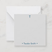 モノグラム&ネームウォーターカラーコロシアムローマイタリア ノートカード (裏面)