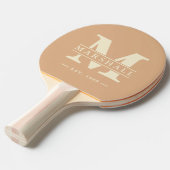 モノグラム&ネームオーバーレイピーチキス 卓球ラケット (正面アングル)