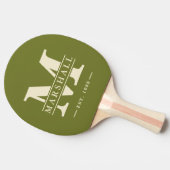 モノグラム&ネームオーバーレイポロスイートオリーブ 卓球ラケット (横)