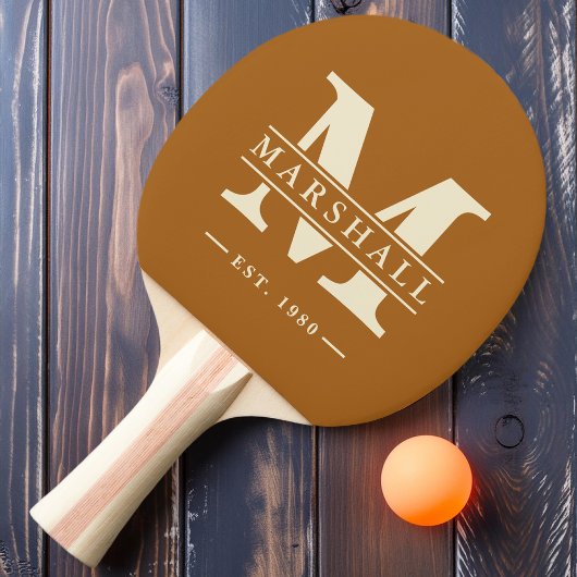 モノグラム&ネームオーバーレイ焼き砂 卓球ラケット