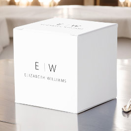 モノグラム ネーム ブラック ホワイト モダン ミニマリスト フェイバーボックス