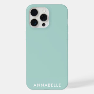 モノグラム ネーム Teal Blue シンプル iPhone 15 Pro Maxケース