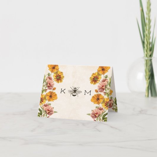 モノグラム ハチ ミニカード サンキューカード (正面)