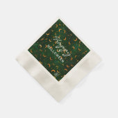 モノグラム ハッピー ハロウィン ムーン & スターズ コックテール 縁ありカクテルナプキン (角)