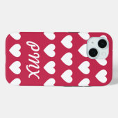 モノグラム ハーツ iPhone / iPad ケース Case-Mate iPhoneケース (裏面 (横))