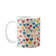 モノグラム、ハートカラフルギフトモダン、カスタム