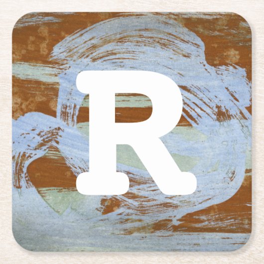 モノグラム |ハーバーサンセット スクエアペーパーコースター (正面)