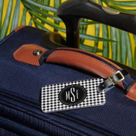 モノグラム、バッファローチェックプライド白黒 ラゲッジタグ