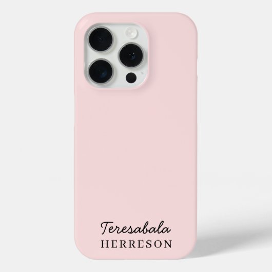 モノグラム バラ色 ピンク モダン ミニマル フェミニン Case-Mate iPhoneケース (裏面)