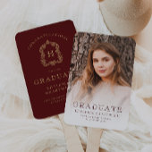 モノグラム バーガンディ ゴールド 写真 卒業 ハンドファン