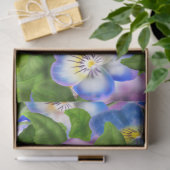 モノグラム バースデー パンジー 紫の花 水彩 薄葉紙 (ギフト)