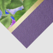 モノグラム バースデー パンジー 紫の花 水彩 薄葉紙 (詳細)