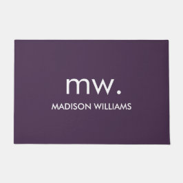 モノグラム パステル エレガント おしゃれ モダン ミニマリスト ドアマット