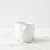 モノグラム パステル ベビーピンク 空  ベビーフラワー デザイン エスプレッソカップ (裏面)