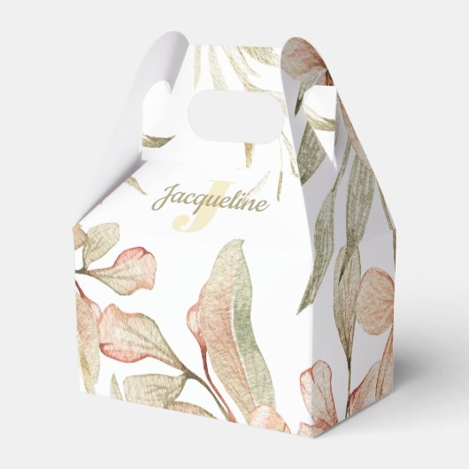 モノグラム パステル ベビーピンク 空  ベビーフラワー デザイン フェイバーボックス (正面サイド)