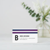 モノグラム/パターンのトリムのストライプ 名刺 (スタンド正面)