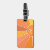 モノグラム |パーソナライズされた抽象芸術Sunデザイン | ラゲッジタグ (正面縦)
