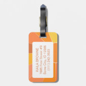 モノグラム |パーソナライズされた抽象芸術Sunデザイン | ラゲッジタグ (裏面縦)