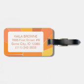 モノグラム |パーソナライズされた抽象芸術Sunデザイン | ラゲッジタグ (裏面横)