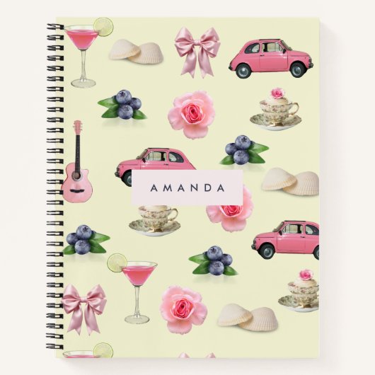 モノグラム パーソナライズ コケッテ ヴィンテージ シェル ノートブック (正面)