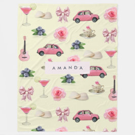 モノグラム パーソナライズ コケッテ ヴィンテージ シェル フリースブランケット