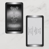 モノグラム、パーソナルトレーナー、シルバールックフェニックス 名刺 (正面/裏面)