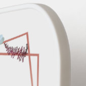 モノグラム パープル フローラル ローズゴールド ジオメトリック ネーム ピックルボールラケット (左詳細)