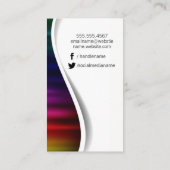 モノグラム/パームリーフ/メタル背景 名刺 (裏面)