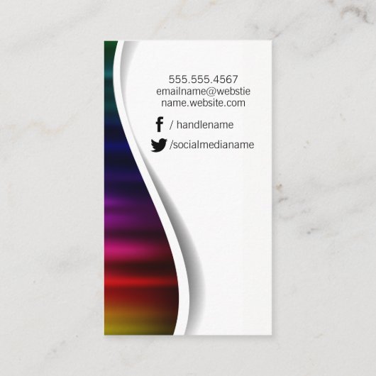 モノグラム/パームリーフ/メタル背景 名刺 (裏面)