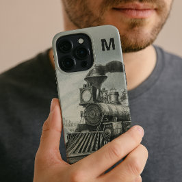 モノグラム ビンテージ機関車 電話ケース iPhone 13 PROケース