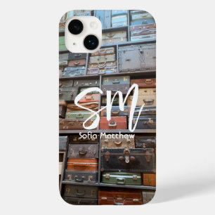 モノグラム ビンテージ トランク タワー 写真 旅行 Case-Mate iPhone 14 PLUSケース