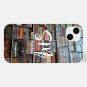 モノグラム ビンテージ トランク タワー 写真 旅行 Case-Mate iPhoneケース (裏面 (横))