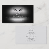 モノグラム、ピアシング女性目、メタリック効果 名刺 (正面/裏面)