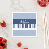 モノグラム ピアノ鍵盤 ミュージカルキーボード 音楽好き スタンダードカクテルナプキン (インサイチュ)