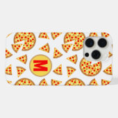 モノグラム ピザ スライス 白 iPhoneケース (裏面横)