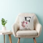モノグラム ピンクイニシャルF クッション (椅子)