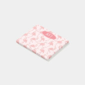 モノグラム ピンクフラミンゴ ポストイット (アングル)