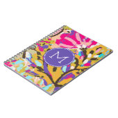 モノグラム |ピンクボホフローラI ノートブック (左側)