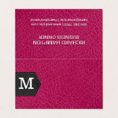 モノグラム |ピンクレザーとパッチ 名刺 (外部フラット)